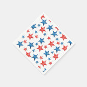 Neuere blaue Aquarellsterne 4. Juli Artikel Serviette (Ecke)