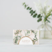 Neuere Goldene Kreise Eukalyptus Corporate Visitenkarte (Stehend Vorderseite)