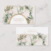 Neuere Goldene Kreise Eukalyptus Corporate Visitenkarte (Vorne/Hinten)