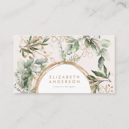 Neuere Goldene Kreise Eukalyptus Corporate Visitenkarte