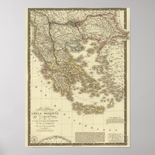 Neuere griechische Inseln, Albanien, Mazedonien Poster (Vorne)