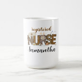 Neuere Leopard-Skin Brown-Krankenschwester Kaffeetasse (Mittel)