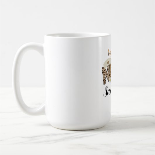 Neuere Leopard-Skin Brown-Krankenschwester Kaffeetasse (Links)