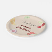 Neuere neutrale Dusche in Aquarellfarben Pappteller (Schrägansicht)