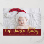 Neuere Weihnachts-Weihnachtsnachtsankündigung Folieneinladung (Vorderseite)