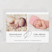 Neuere Zins-Geburtserklärung Einladung (Vorne/Hinten)