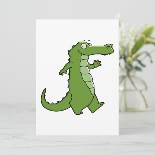 Neuerer Alligator Einladung (Stehend Vorderseite)