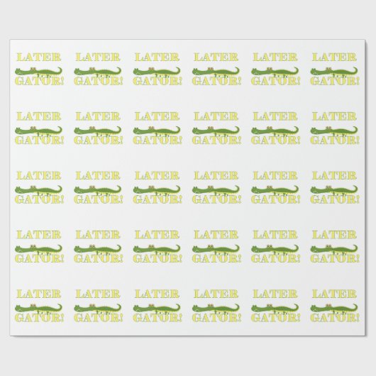 Neuerer Alligator Geschenkpapier (Flach)