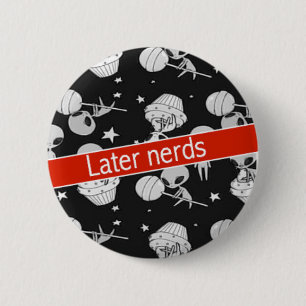 Neuerer Nerd-alienknopf Button