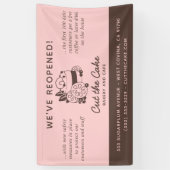 Neueröffnung des Kuchen-Logos Banner (Vertikal)