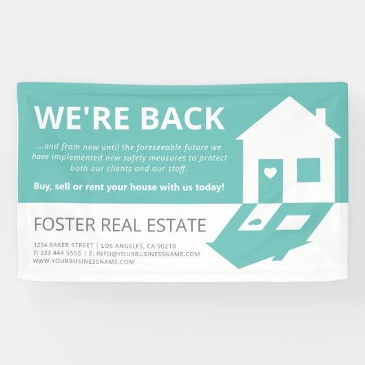 Neueröffnung des Real Anwesen Business Banner (Horizontal)