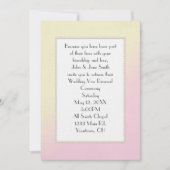 Neueröffnung von Rosa und Gelb Einladung (Vorderseite)