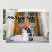 Neuerscheinungen B Horizontal 3 Foto Hochzeitsempf Einladung (Vorne/Hinten)