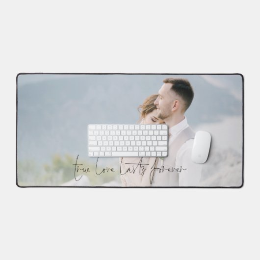 Neuerscheinungen Foto Overlay Wahre Liebe dauert e Schreibtischunterlage (Tastatur & Maus)