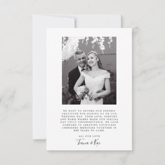 Neuerscheinungen Minimalistische Einfache Typograf Dankeskarte (Rückseite)