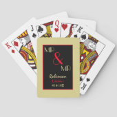 Neuerscheinungen Mr. und Mr. Personalisiert Weddin Spielkarten (Rückseite)