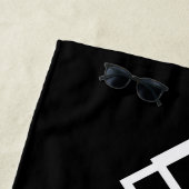 Neuerscheinungen Schwarz-weiße, kundenspezifische  Strandtuch (Beispiel)