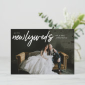 Neuerscheinungen W Horizontal 3 Foto Hochzeitsempf Einladung (Stehend Vorderseite)