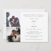 Neuerscheinungen W Horizontal 3 Foto Hochzeitsempf Einladung (Rückseite)