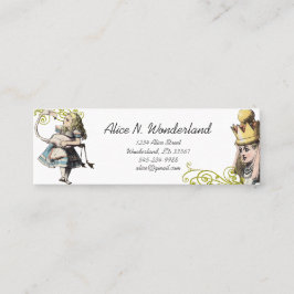 Neuerstellung der Vintagen Alice im Wunderland Mini Visitenkarte