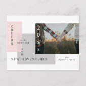Neues Abenteuer glücklich Neujahr Urlaub Postkarte (Vorderseite)