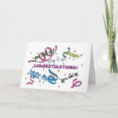 **NEUES ABENTEUER*** **GRATULATIONEN** Karte (Vorderseite)