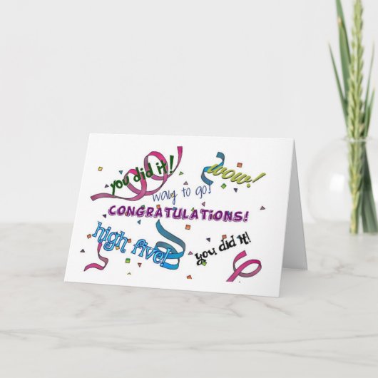 **NEUES ABENTEUER*** **GRATULATIONEN** Karte (Vorderseite)