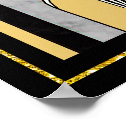 Neues Abstraktes Art Deco Poster (Ecke)