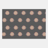 Neues Abstraktes Planet - Glück im neuen Jahr 2023 Geschenkpapier Set (Vorderseite)