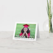 Neues Address Abschluss Foto geklappt Danke Karte (Vorderseite)