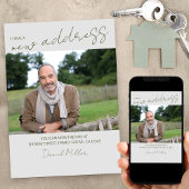 Neues Address-Foto mit Lässigem SkriptVerschieben Ankündigung