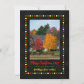 Neues Address-Foto mit Weihnachtsbeleuchtung Einladung (Vorderseite)