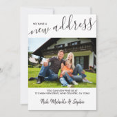 Neues Address-Foto und elegante Skriptverschiebung Ankündigung (Vorderseite)