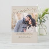 Neues Address-Foto und Lässiges SkriptVerschieben Ankündigung (Stehend Vorderseite)