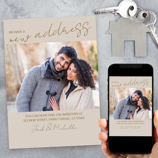 Neues Address-Foto und Lässiges SkriptVerschieben Ankündigung