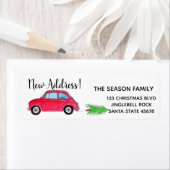 Neues Address Red Fiat 500 Weihnachtsbaumlabel (Insitu)