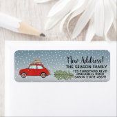 Neues Address Red Fiat 500 Weihnachtsbaumlabel (Insitu)