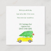 Neues Adressauto und Weihnachtsbaum Begleitkarte (Rückseite)