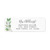 Neues Adressengrün - Rücksendeadresse (Vorne)