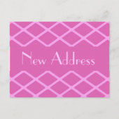 Neues Adressenrosa Muster Ankündigungspostkarte (Vorderseite)