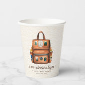 Neues Adventure Rucksack + Flaschen Babydusche Pappbecher (Vorderseite)