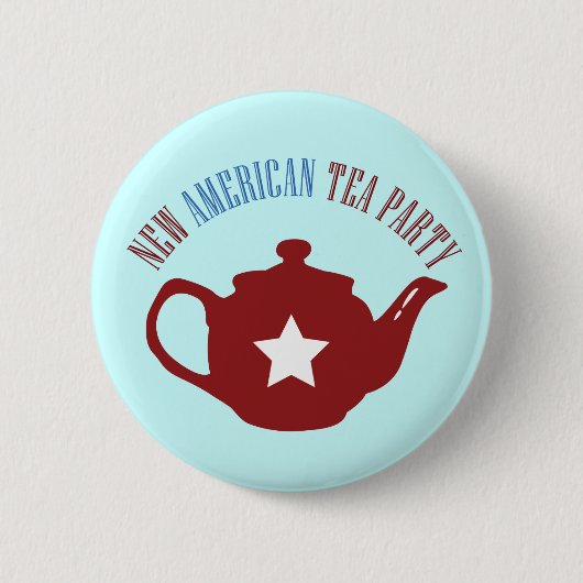 Neues amerikanisches Tee-Party Button (Vorderseite)