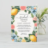 Neues Arch Food Fun Frucht Limon Lemon Brautparty Einladung (Stehend Vorderseite)