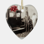 Neues Auto für Weihnachten! Späte Zwanzigerjahre Keramik Ornament (Rechts)