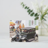 Neues Auto Postkarte (Stehend Vorderseite)