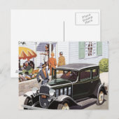 Neues Auto Postkarte (Vorne/Hinten)