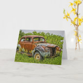 Neues Auto zum Geburtstag! Karte (Gelbe Blume)