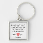 Neues Autogeschenk Rosa Herzstück Laufwerk Sicher Schlüsselanhänger (Vorne)