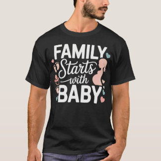 Neues Baby 2026 Baby Ankündigung Mama wird Papa wi T-Shirt