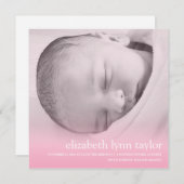 Neues Baby Ankündigung (Vorne/Hinten)